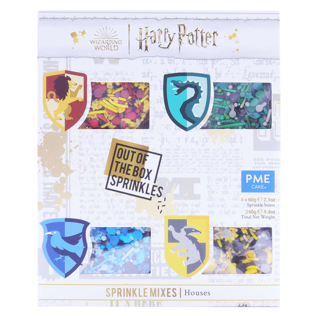Harry Potter 240g Sprinkles en sucre, Set de 4, équipes de Poudlard