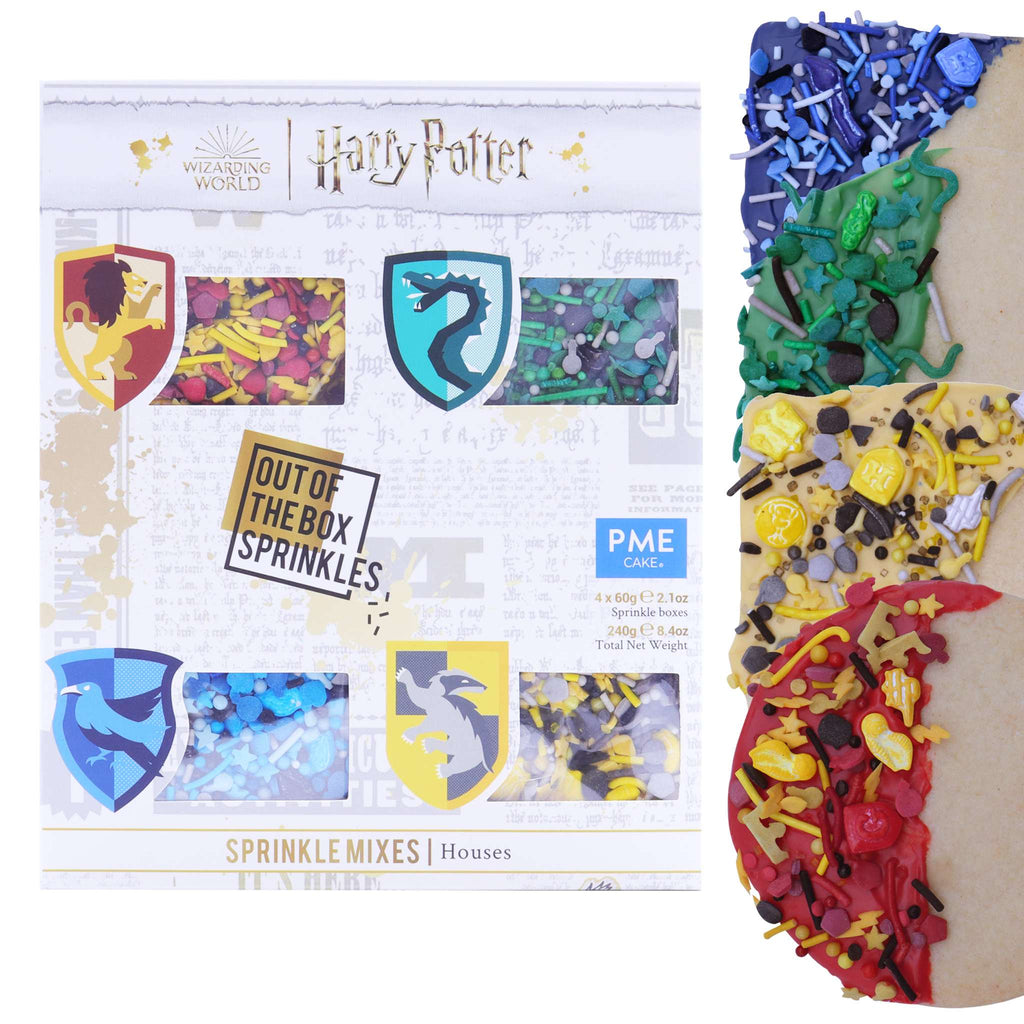 Harry Potter 240g Sprinkles en sucre, Set de 4, équipes de Poudlard
