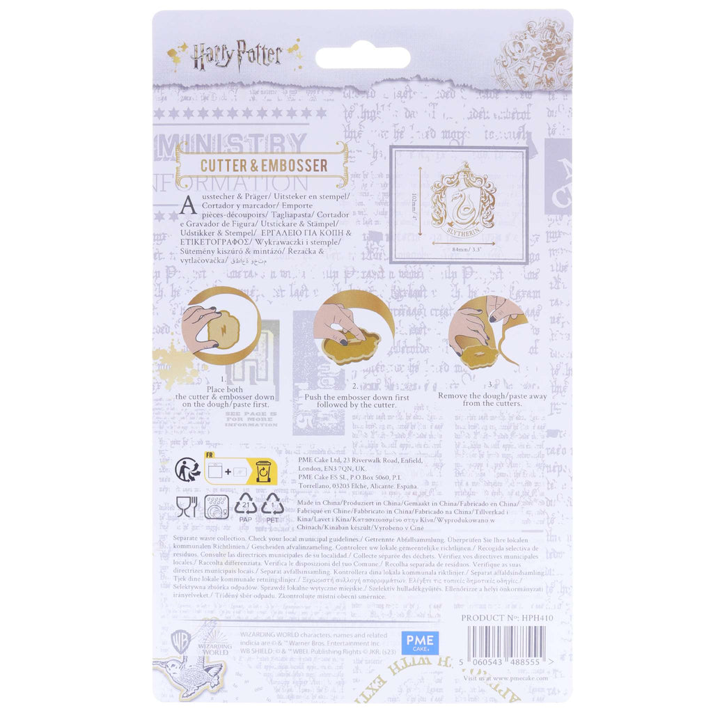 Slytherin Crest Cookie Cutter & Embosser