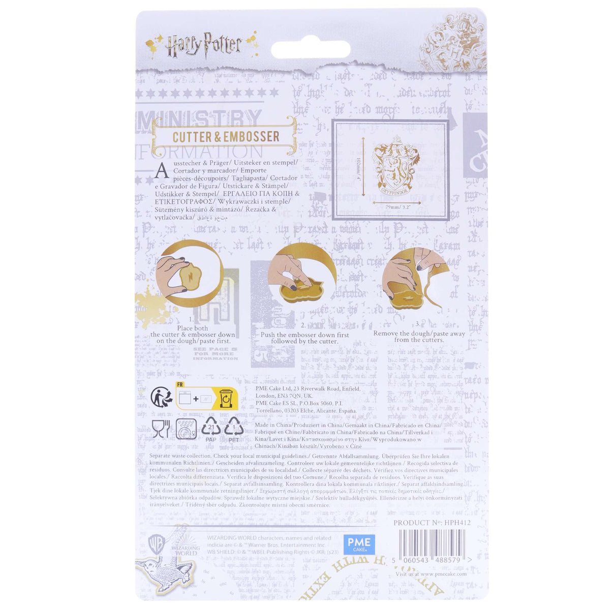 Gryffindor Crest Cookie Cutter & Embosser