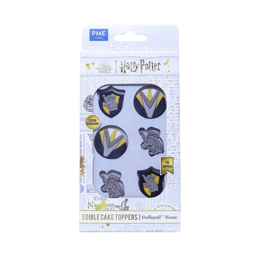 Harry Potter Essbare Zucker Tortenaufsatz, 6er-set, Hufflepuff