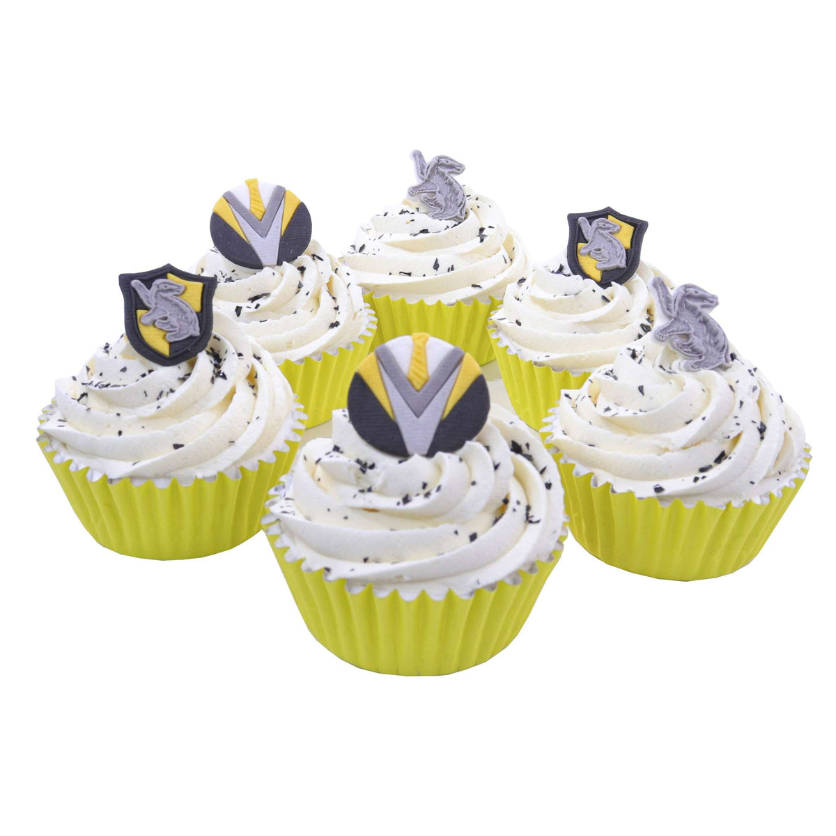 Harry Potter Essbare Zucker Tortenaufsatz, 6er-set, Hufflepuff