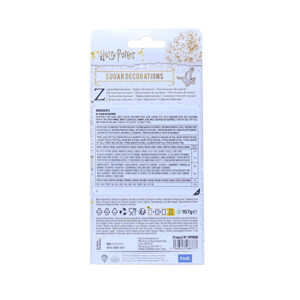 Harry Potter Essbare Zucker Tortenaufsatz, 6er-set, Hufflepuff