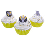 Harry Potter Essbare Zucker Tortenaufsatz, 6er-set, Hufflepuff