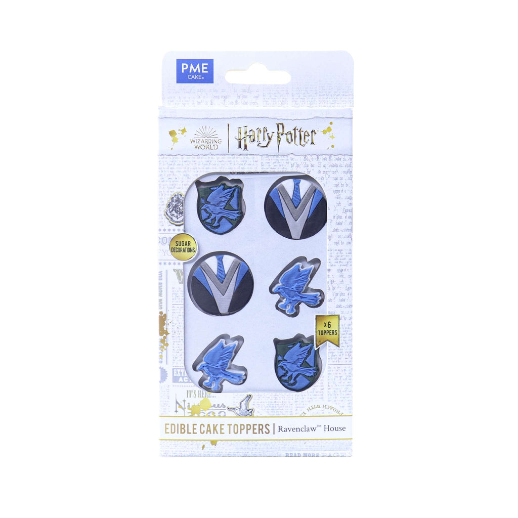 Harry Potter Set de 6 Toppers Comestibles para Cupcakes, Ravenclaw
