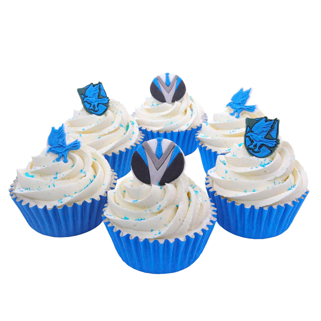 Harry Potter Set de 6 Toppers Comestibles para Cupcakes, Ravenclaw