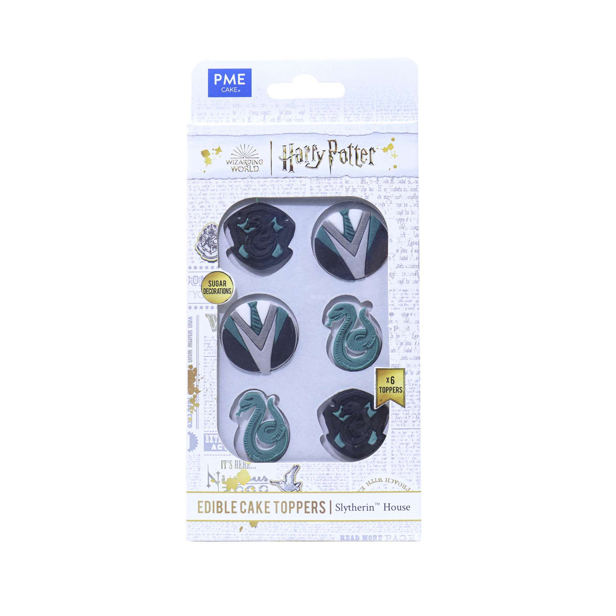 Slytherin House Edible Cupcake Toppers Pk/6 (12.3)