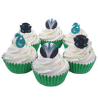 Harry Potter Eetbare Cupcake Toppers, 6 stuks, Slytherin