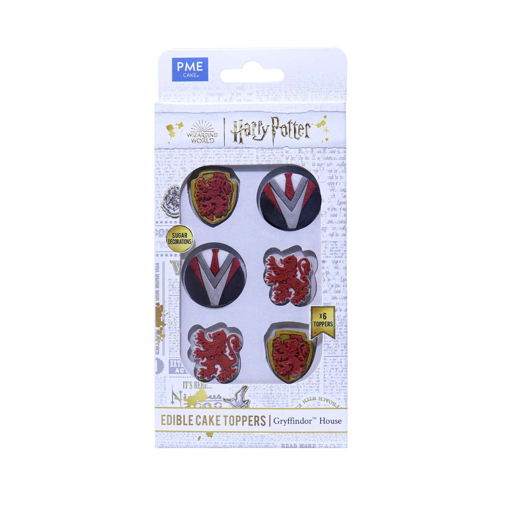 Harry Potter Set de 6 Toppers de Cupcakes Comestibles, Gryffondor