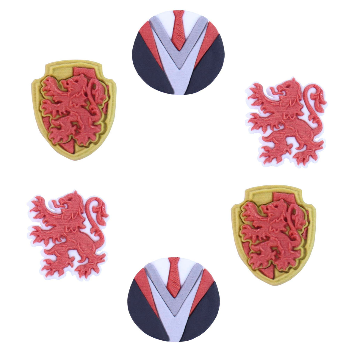 Harry Potter Essbare Zucker Tortenaufsatz, 6er-set, Gryffindor
