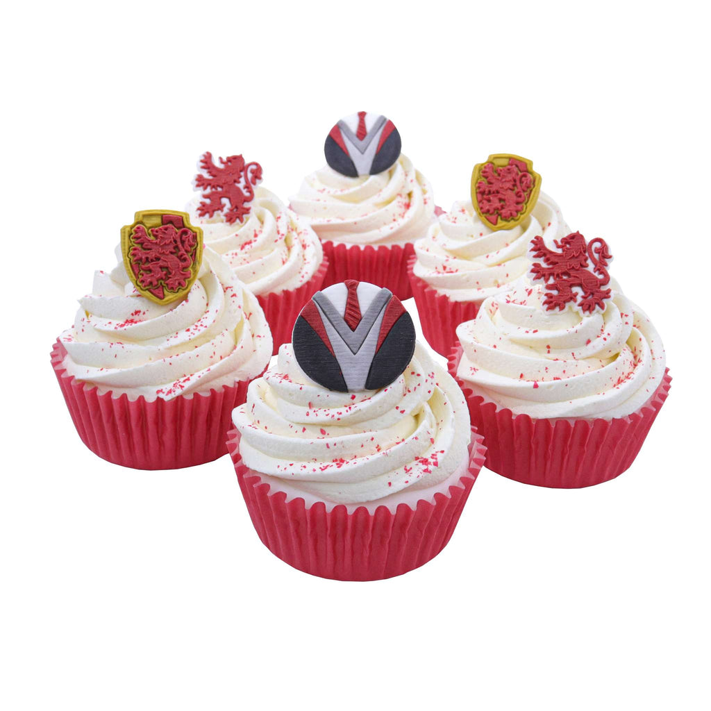 Harry Potter Set de 6 Toppers de Cupcakes Comestibles, Gryffondor