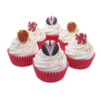Harry Potter Set de 6 Toppers de Cupcakes Comestibles, Gryffondor