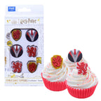 Harry Potter Set de 6 Toppers de Cupcakes Comestibles, Gryffondor