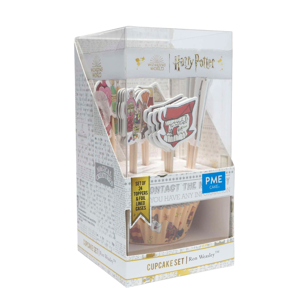 Harry Potter Set de 24 cápsulas para cupcakes y toppers con Ron Weasley
