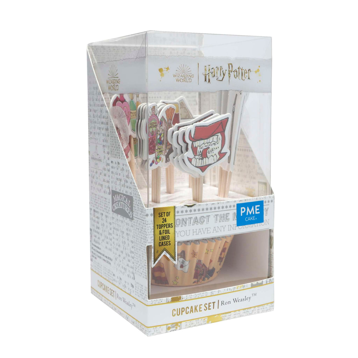 Harry Potter Set de 24 cápsulas para cupcakes y toppers con Ron Weasley