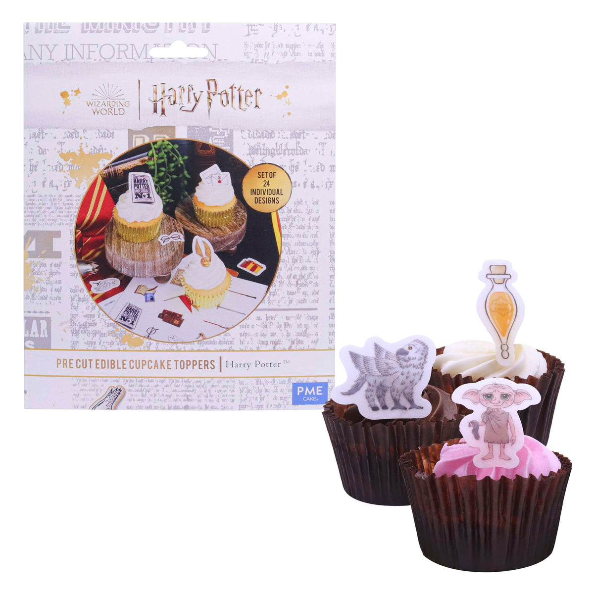 Harry Potter Essbare Zuckerpapier Tortenaufleger, 24er-set, Harry Potter