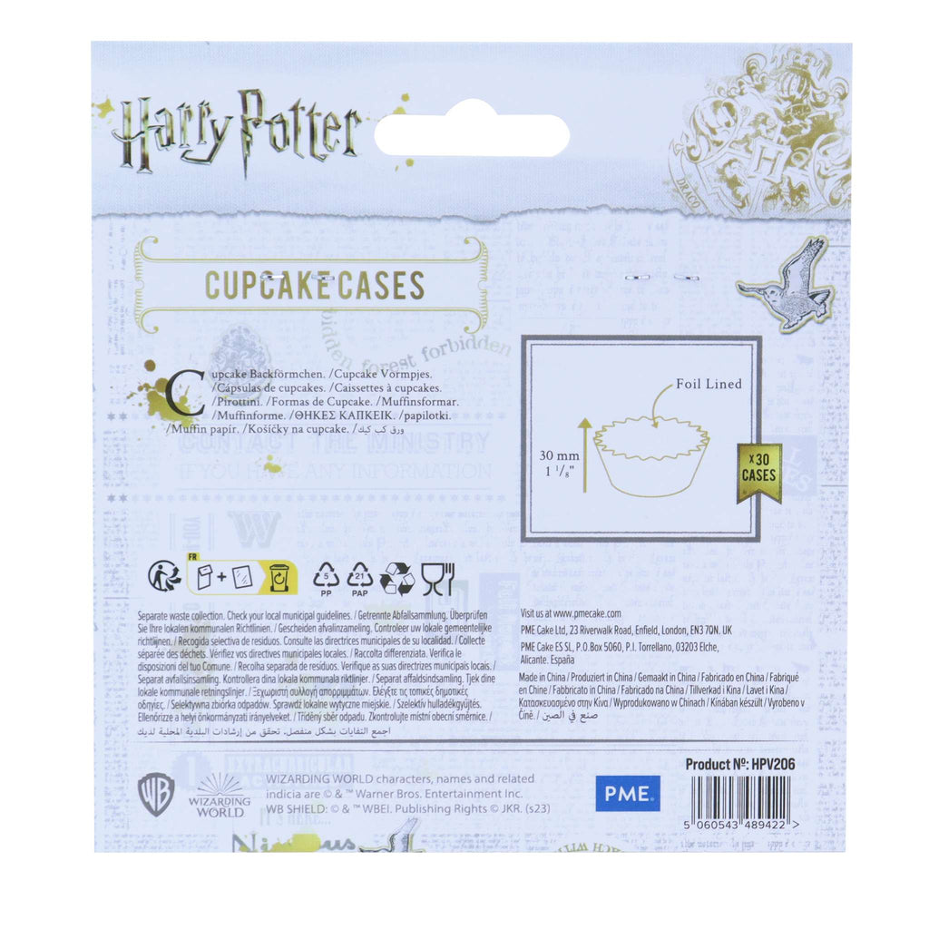 Harry Potter Cápsulas para Cupcakes Forradas de Aluminio, Mundo Mágico, Bolsita