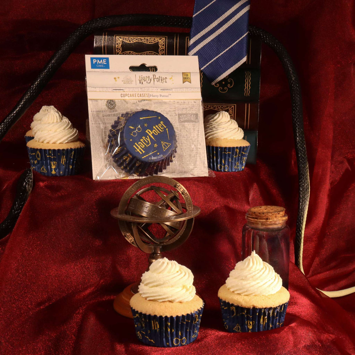Harry Potter Cápsulas para Cupcakes Forradas de Aluminio, Mundo Mágico, Bolsita