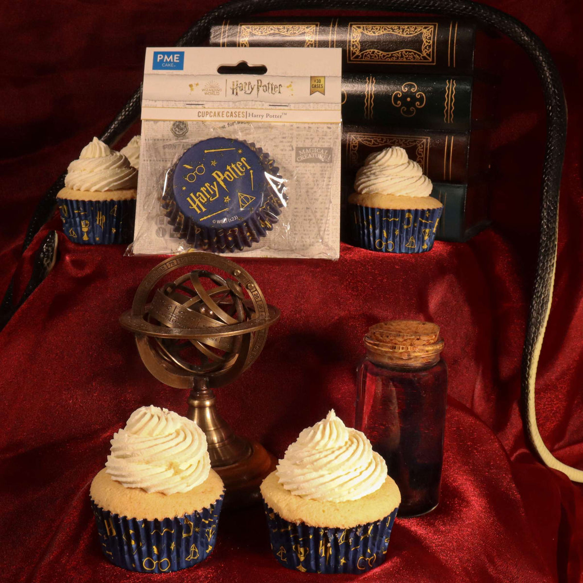 Harry Potter Cápsulas para Cupcakes Forradas de Aluminio, Mundo Mágico, Bolsita
