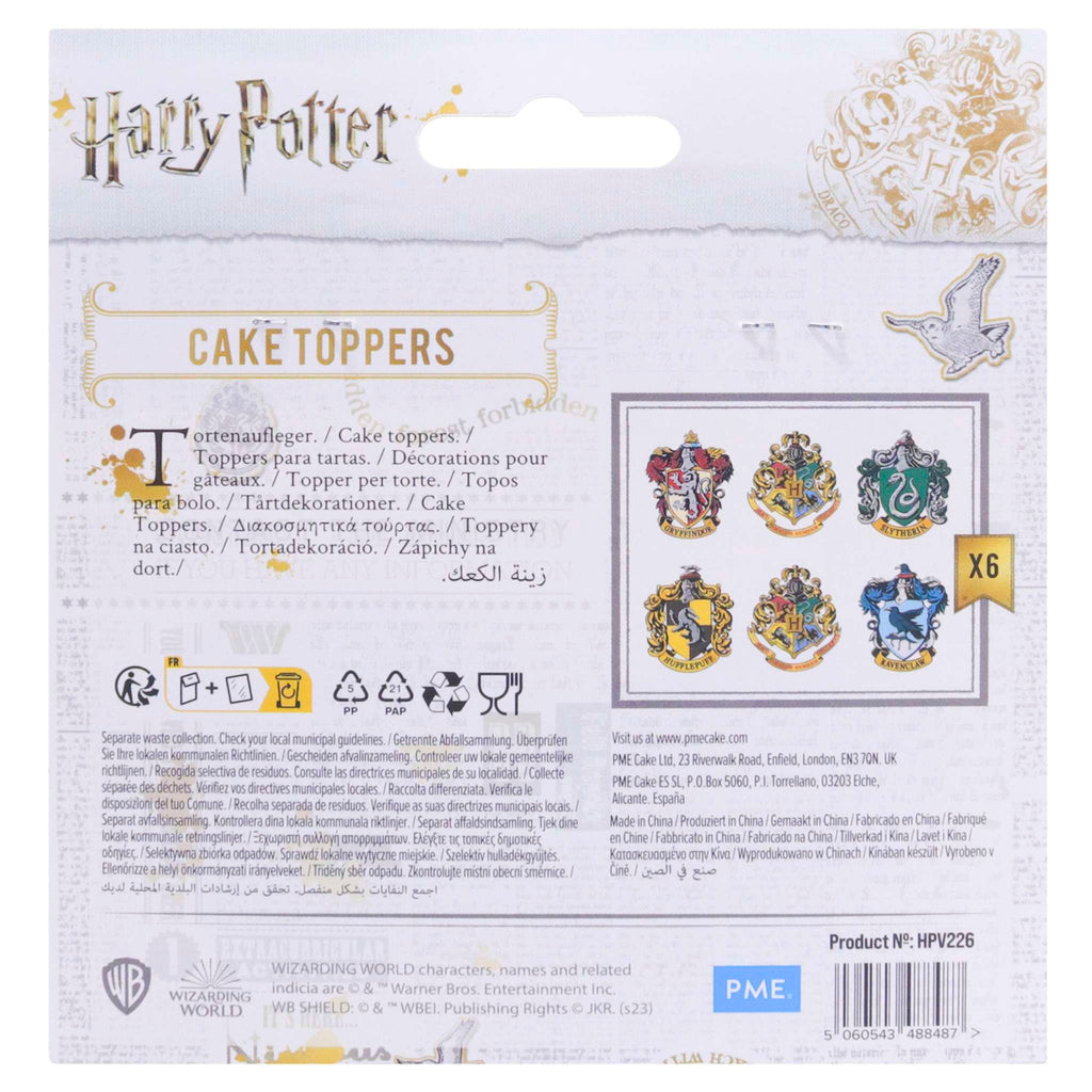 Harry Potter Creasts Cupcake Toppers  Pk/6