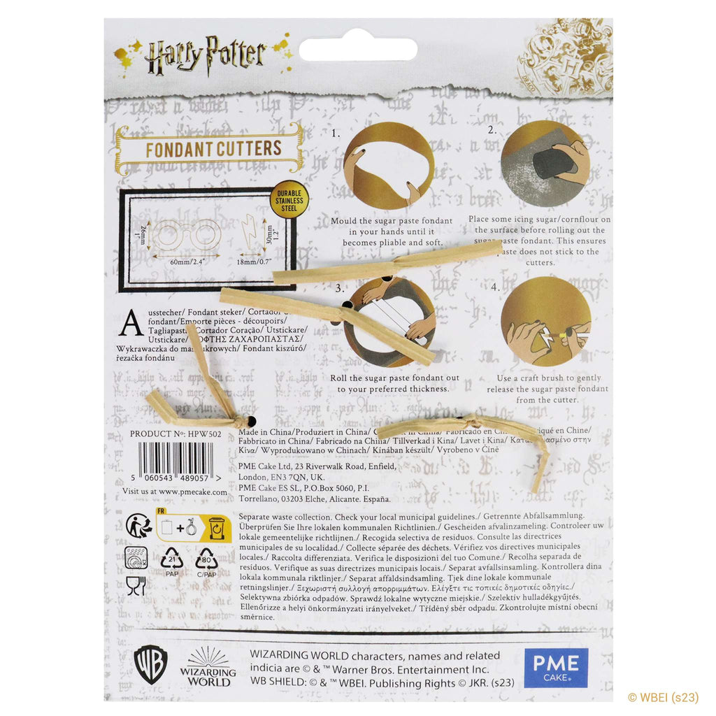 Harry Potter Fondant & Koekjesvorm, Harry's Bril & Litteken, Klein