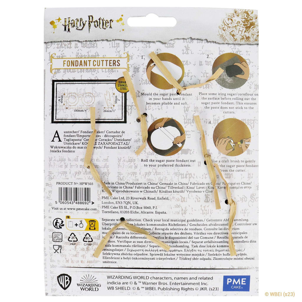 Harry Potter Fondant & Koekjesvorm, Harry's Bril & Litteken, Groot