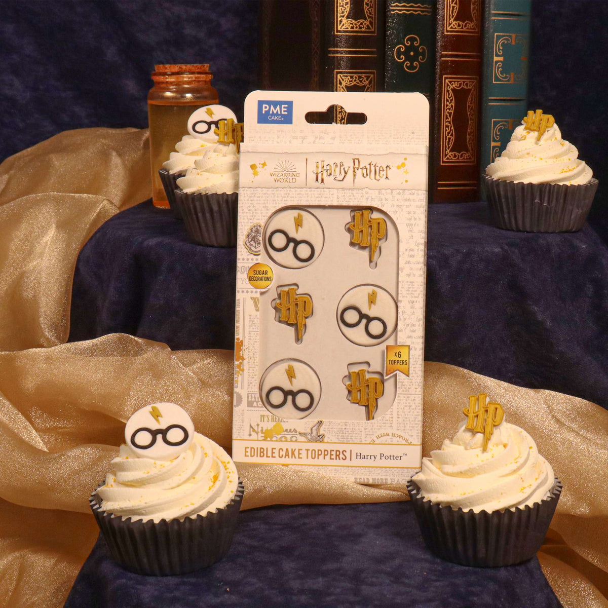 Harry Potter Eetbare Cupcake Toppers, 6 stuks
