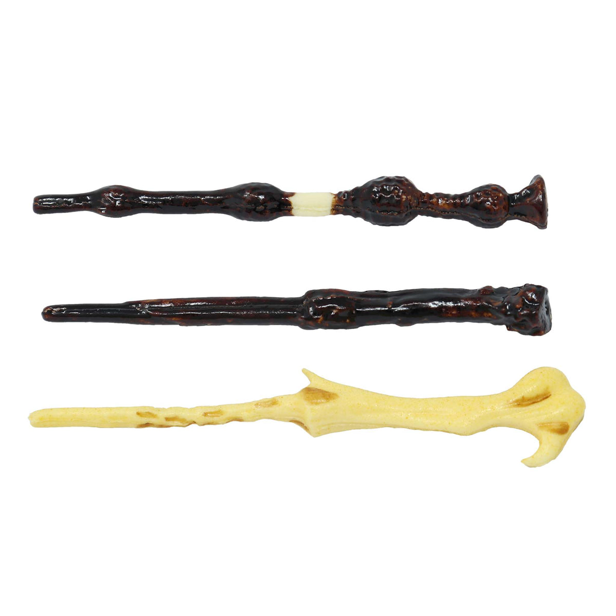 Harry Potter Essbare Zucker Tortenaufsatz, 3er-set, Zauberstäbe