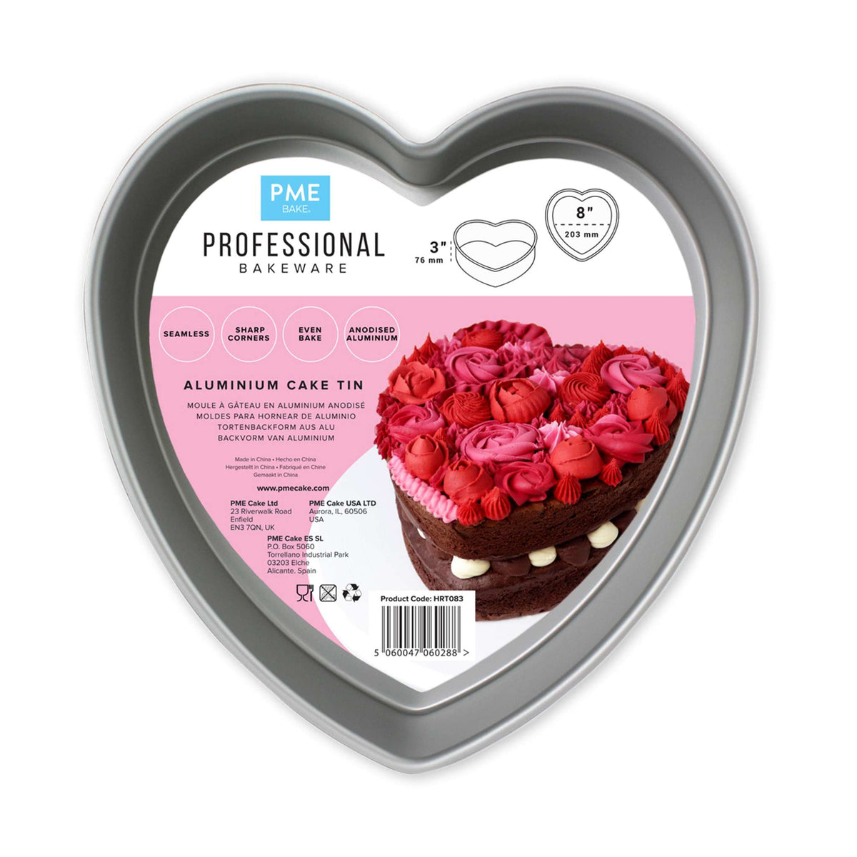 Heart Aluminium Cake Tin (8 x 3" / 203 x 76mm)