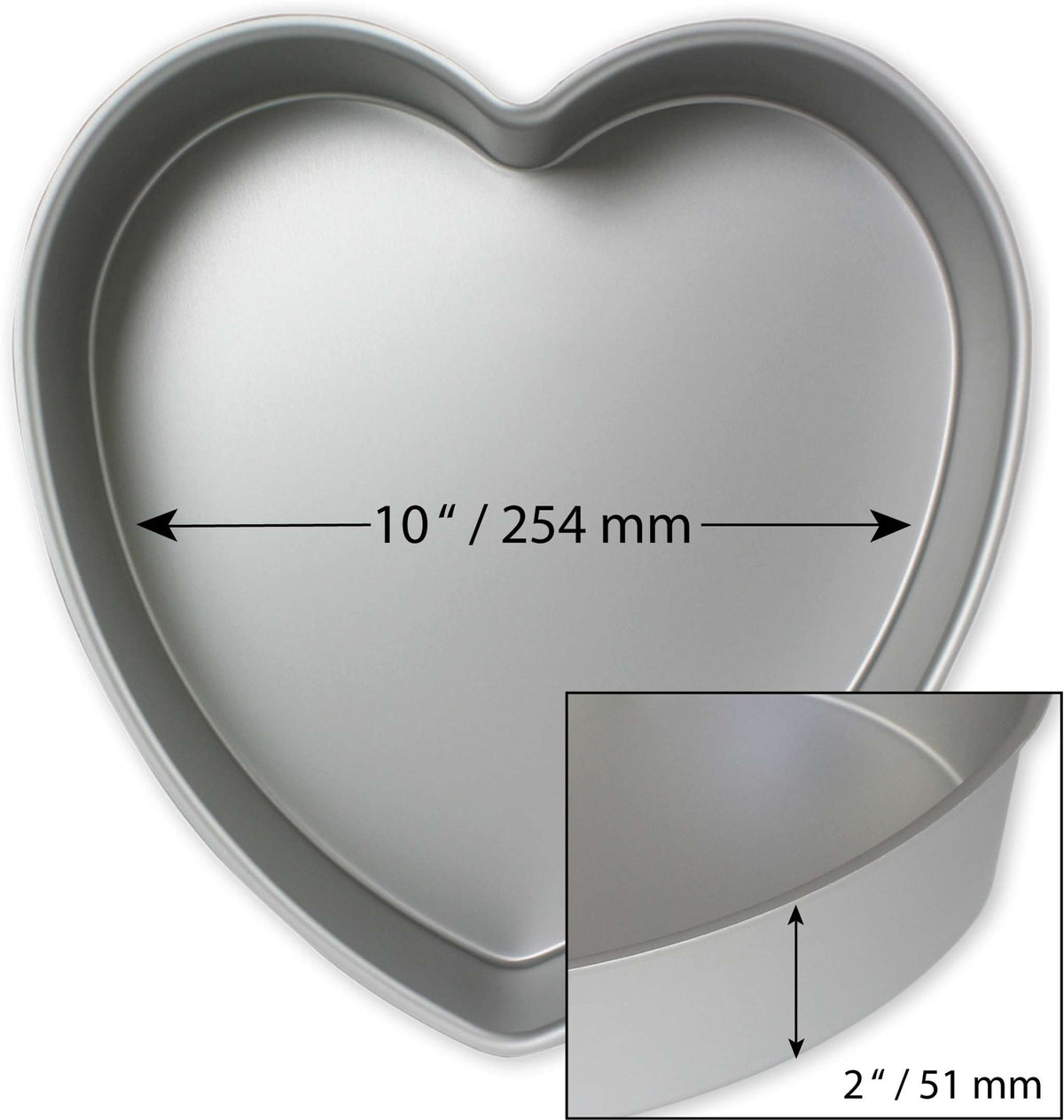 Molde de Tarta Corazón, Aluminio (51 x 254mm)