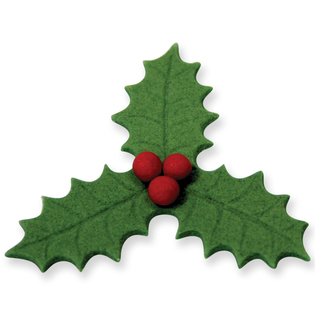 Three Leaf Holly Plunger Fondant Cutter (45mm / 1.7")