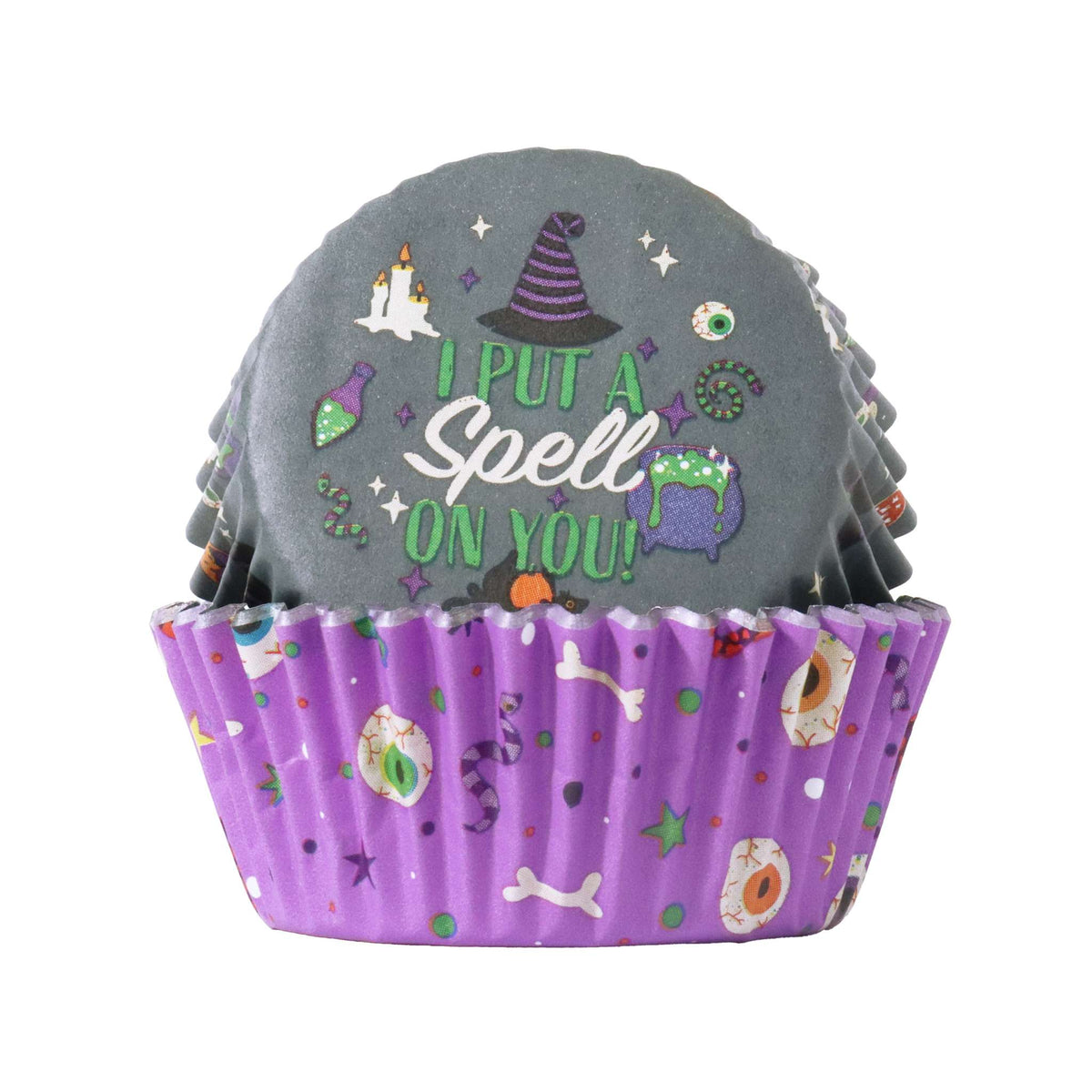 Halloween Caissettes à cupcakes en Aluminium - Sorcière Méchante (60 pièces)
