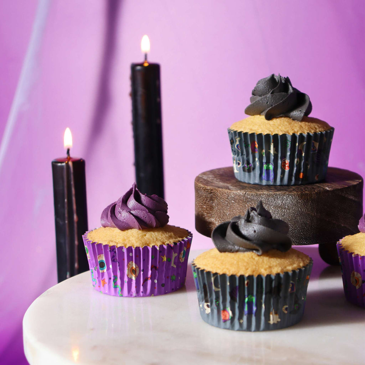 Halloween Caissettes à cupcakes en Aluminium - Sorcière Méchante (60 pièces)
