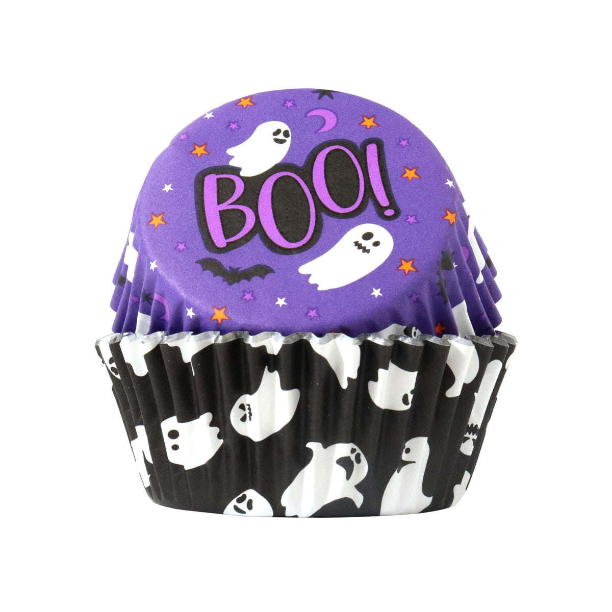 Halloween Caissettes à cupcakes en Aluminium - Fantômes Effrayants (60 pièces)
