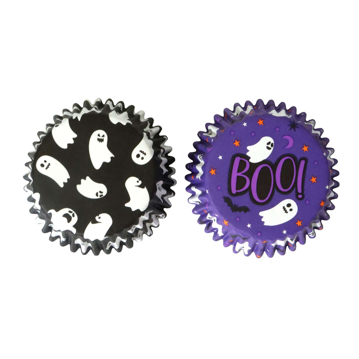 Halloween Caissettes à cupcakes en Aluminium - Fantômes Effrayants (60 pièces)