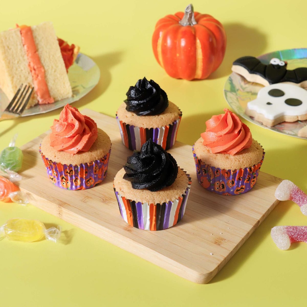Pumpkin Party Foil Lined Cupcake Cases Pk/60