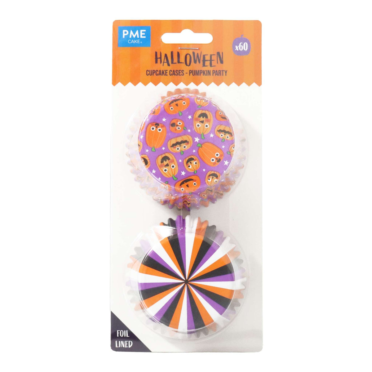 Pumpkin Party Foil Lined Cupcake Cases Pk/60