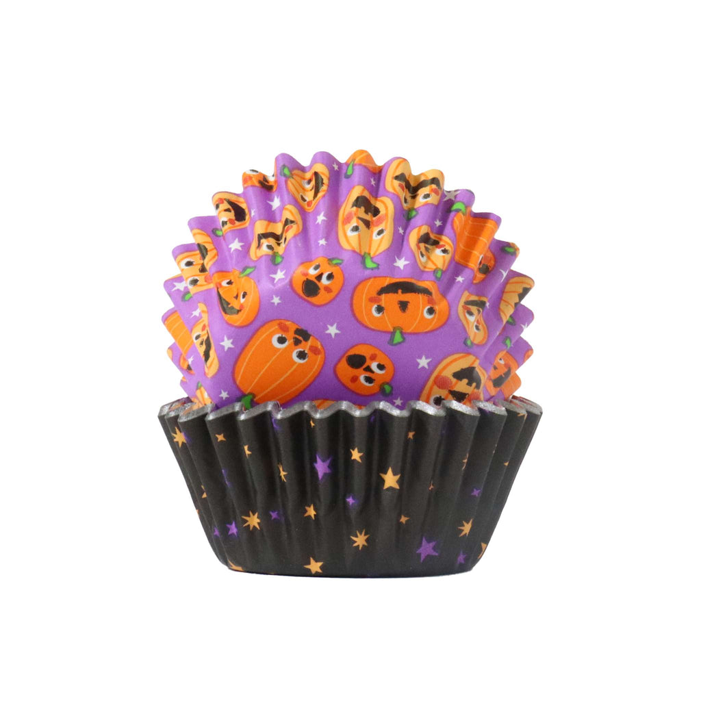 Halloween caissettes à cupcakes en Aluminium, Fête des Citrouilles - Taille Mini (60 pièces)