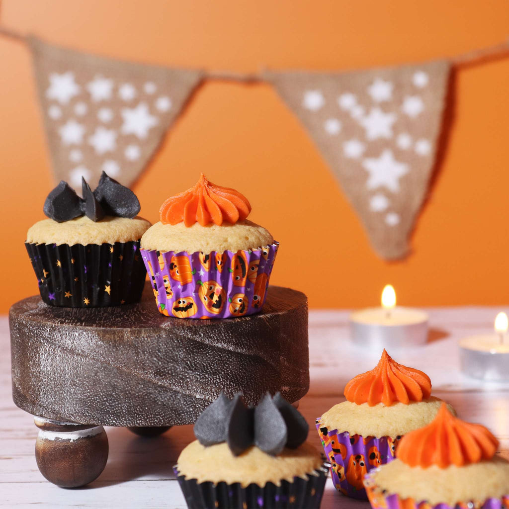 Halloween caissettes à cupcakes en Aluminium, Fête des Citrouilles - Taille Mini (60 pièces)
