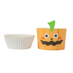 Halloween Bakvormpjes met Cupcakevormpjes - Pompoenlantaarn (Set van 12)