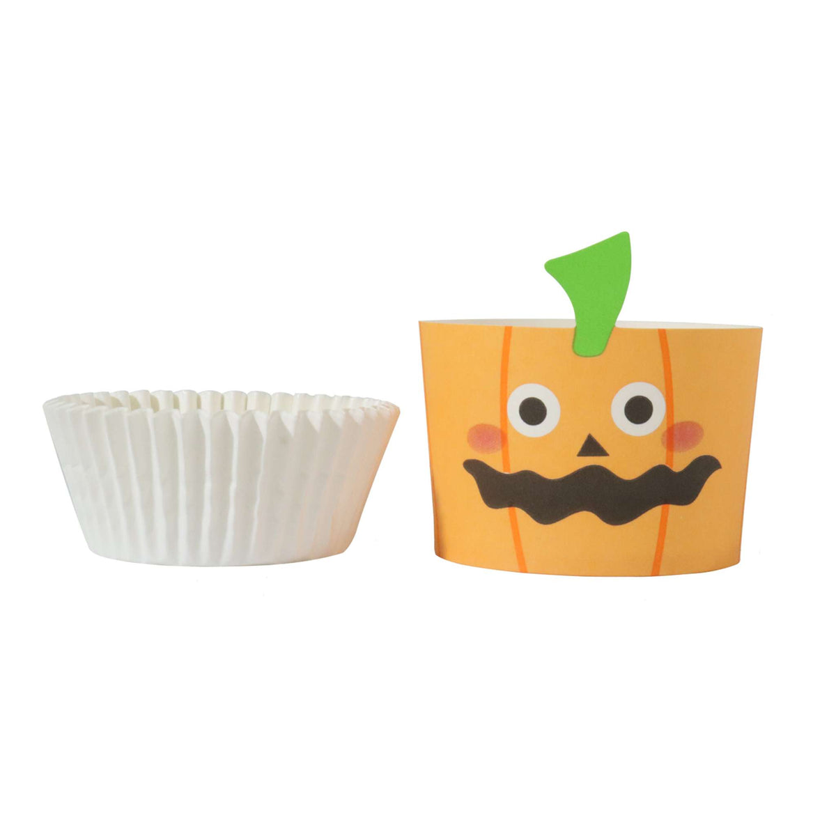 Jack-O-Lantern Baking Cups With Cupcake Cases Pk/12