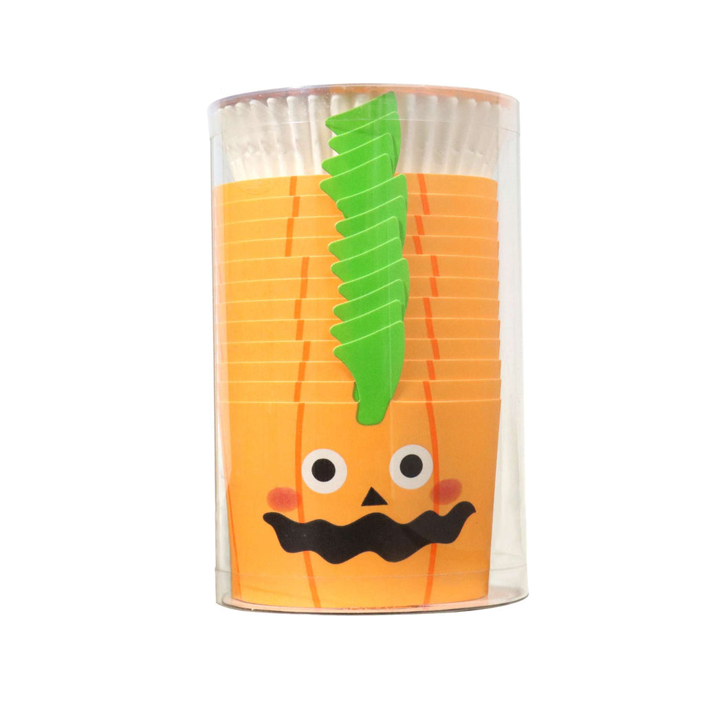 Halloween Bakvormpjes met Cupcakevormpjes - Pompoenlantaarn (Set van 12)