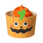 Halloween Bakvormpjes met Cupcakevormpjes - Pompoenlantaarn (Set van 12)