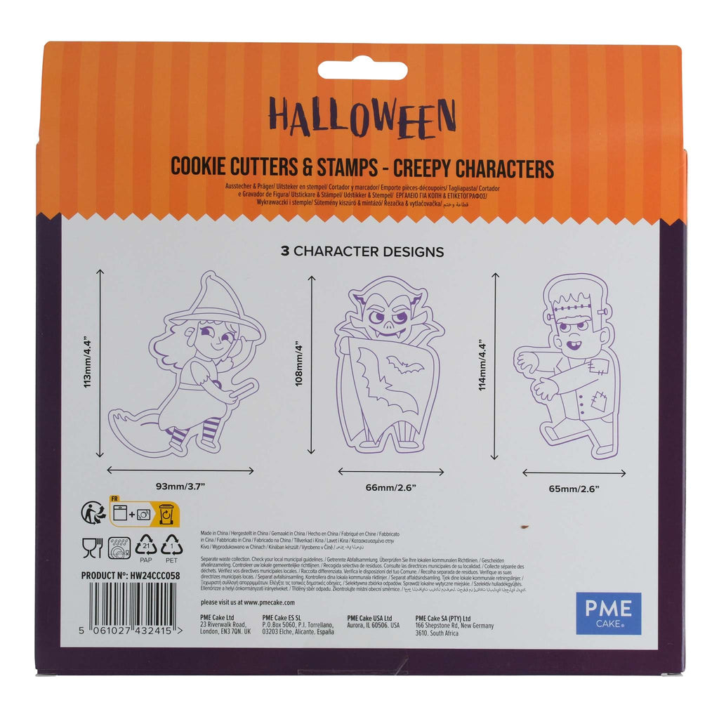 Halloween Keksausstechern & Stempeln - Gruselige Charaktere (3er-Set)