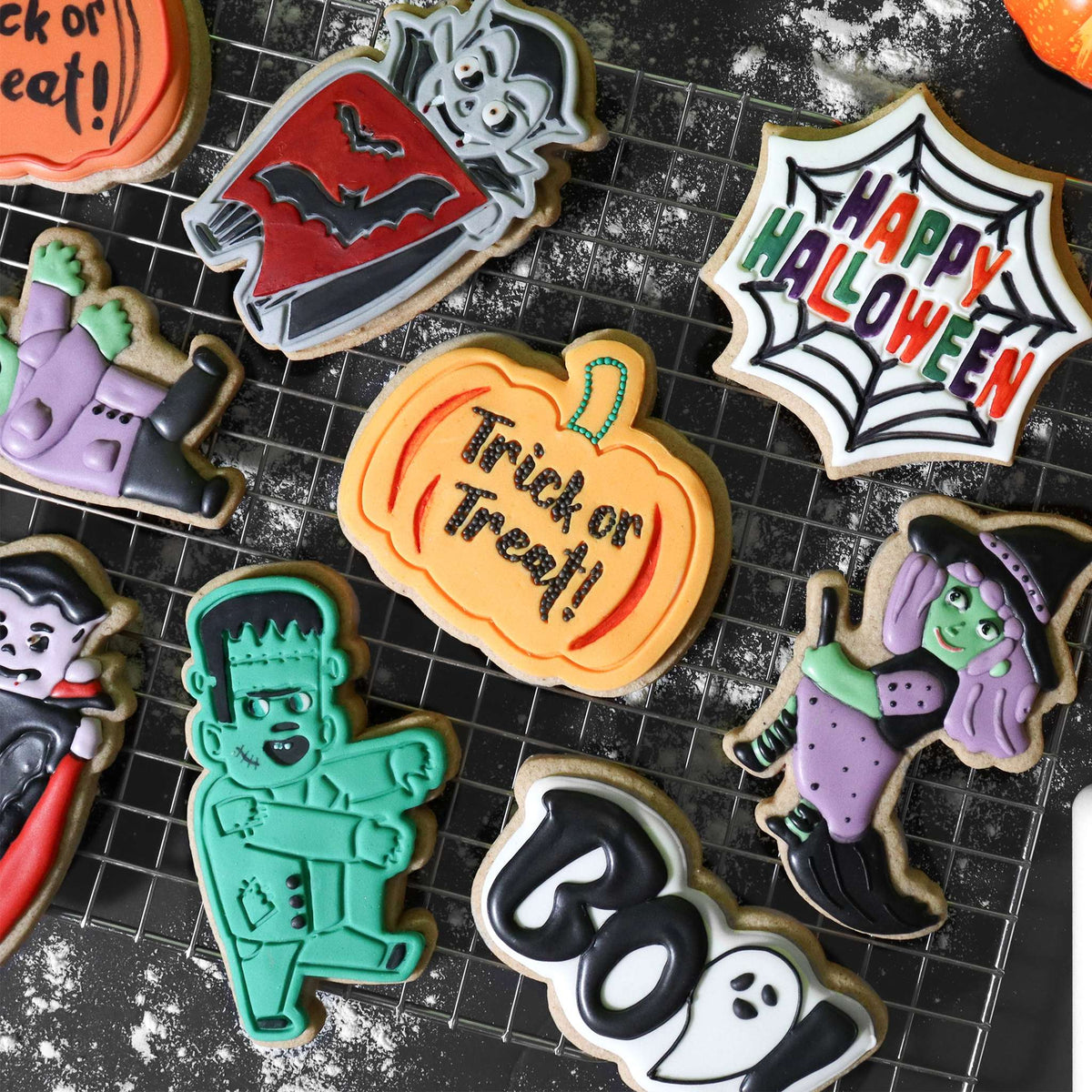 Happy Halloween Cookie Cutters & Stamps Set Of 3