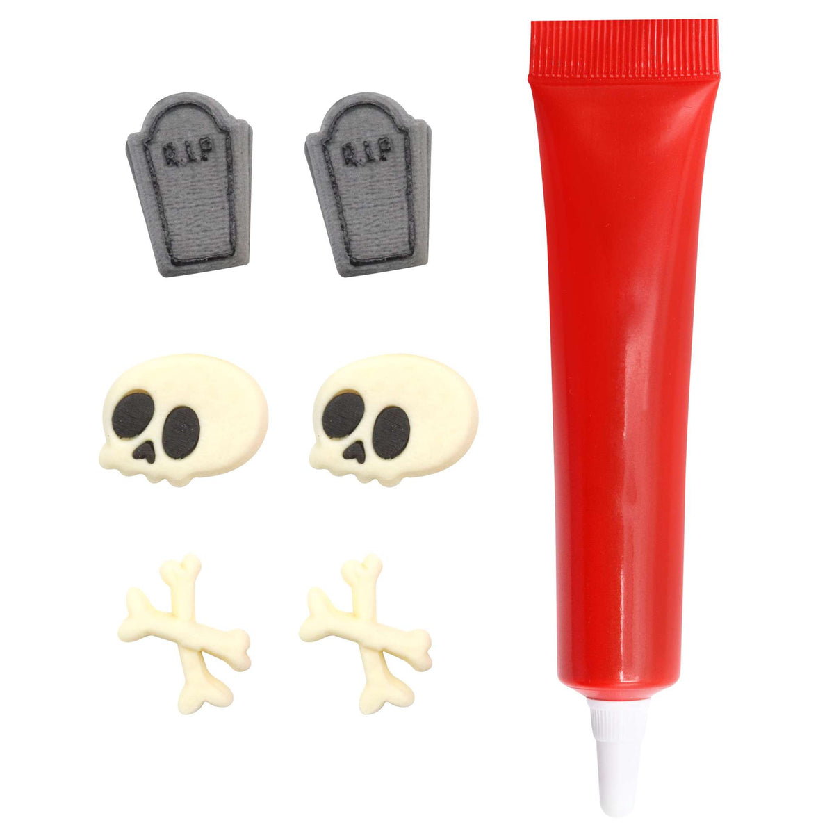 Grisly Graveyard Edible Cupcake Decorating Kit Set Of 7  (33.7g / 1.19oz)