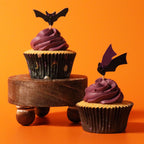 Halloween Bakförmchen & Cupcake Dekorationensset - Fledermäuse (48 Stück)