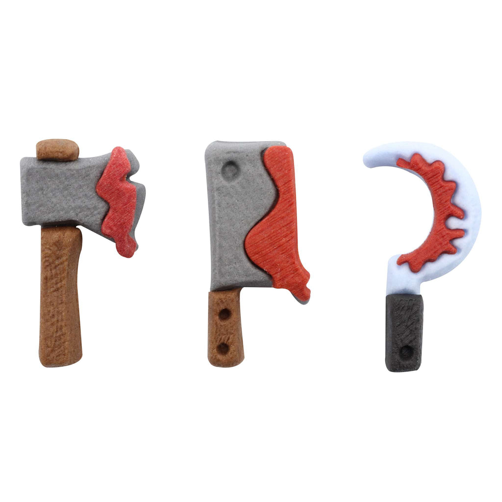 Halloween Décorations en Sucre Comestibles - Couteaux Ensanglantés (12 pièces)