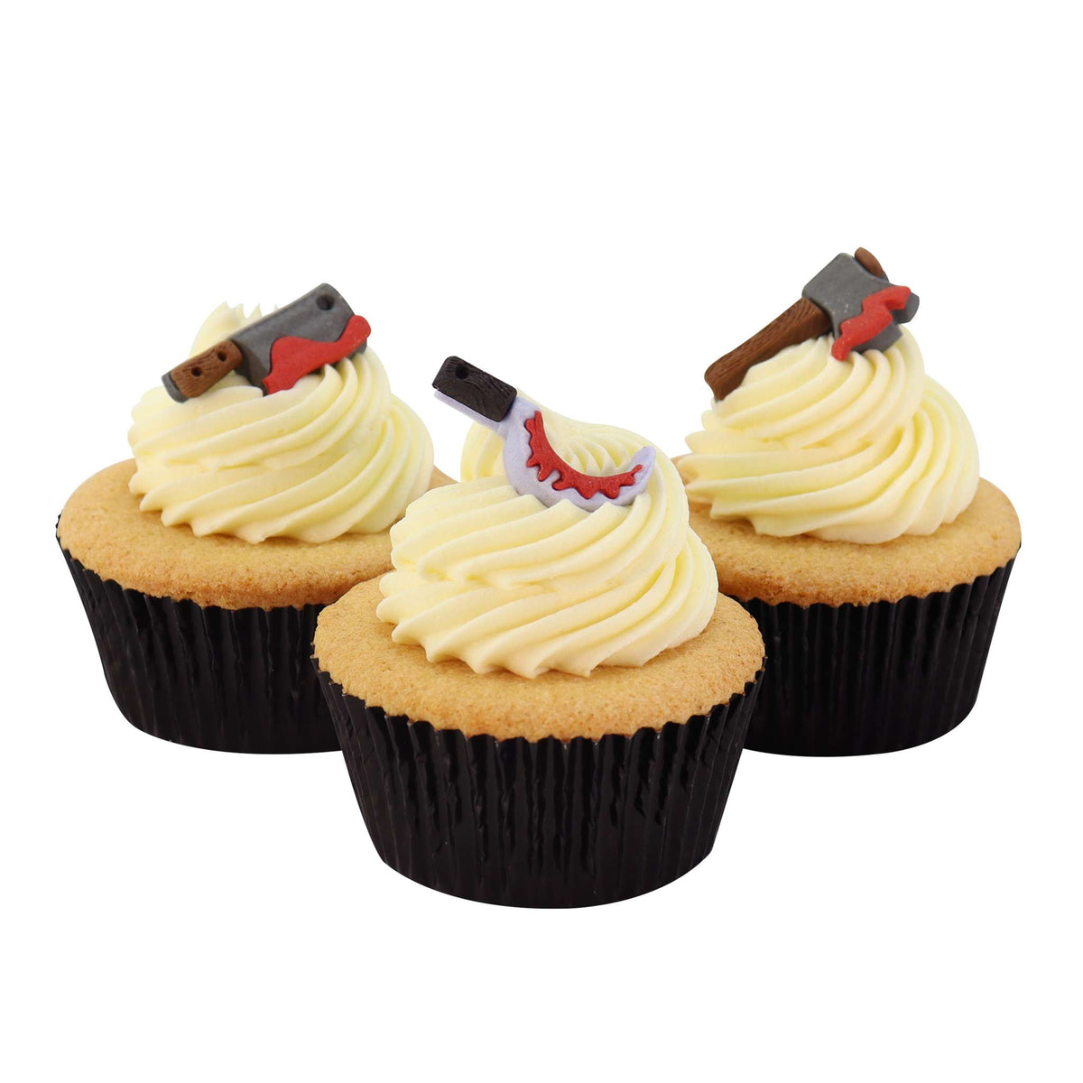 Bloody Knives Halloween Edible Cupcake Decorations pk/12