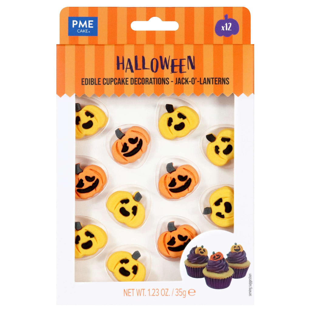 Halloween Décorations en Sucre Comestibles - Citrouille (12 pièces)